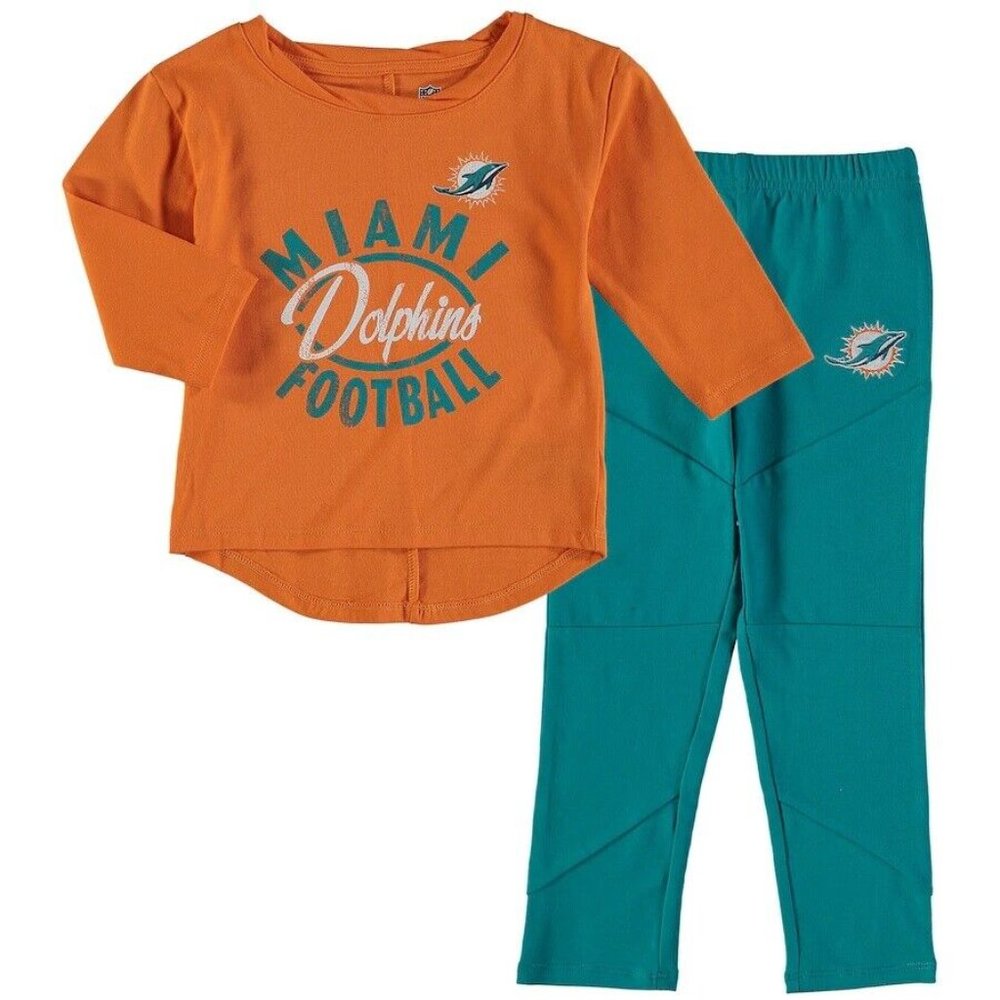 Miami Dolphins Toddler Girls Shirt and Pants Set - sz 2T